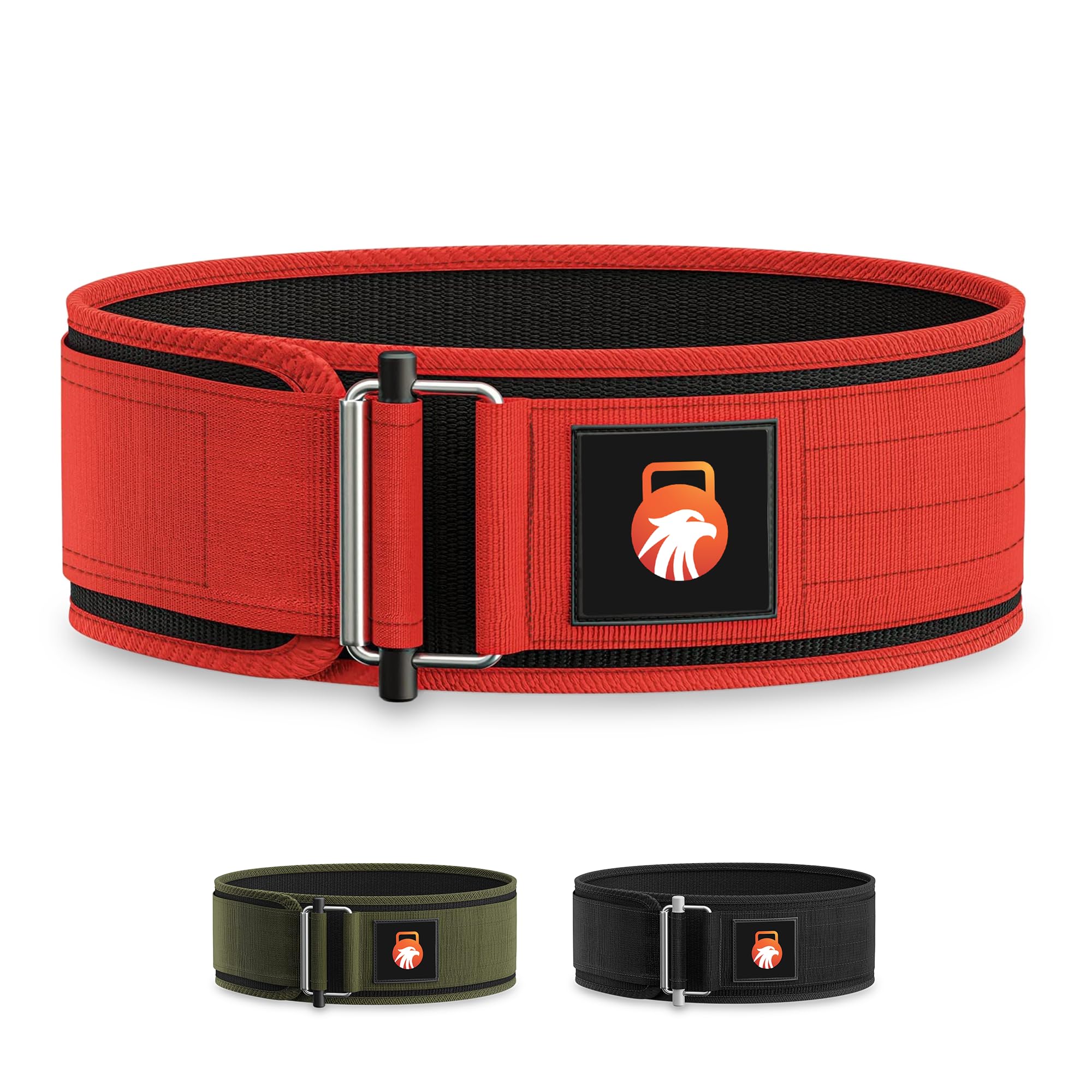 Rebirth Premium Cross-fit Weightlifting Belt - Ultimate Support for Serious Functional Fitness, Weight Lifting, and Olympic Lifting Athletes - Deadlift Training Belt for Men and Women(Red)