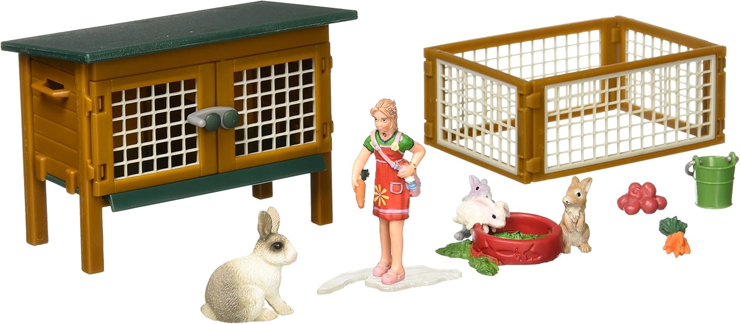 schleich rabbit hutch set