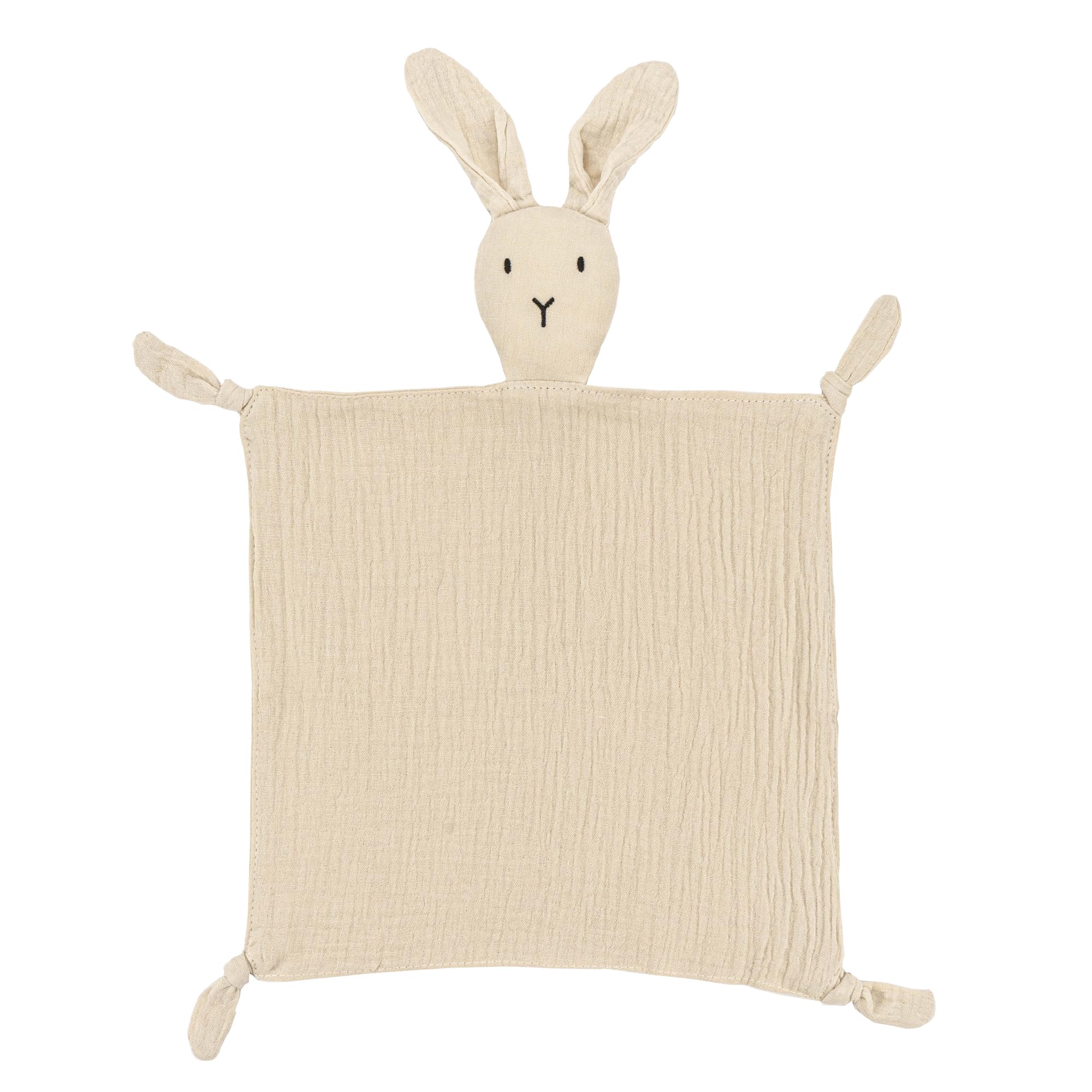 Photo 1 of ZIGJOY Bunny Lovey Muslin Cotton Baby Security Blanket Soft Breathable Lovies for Babies Gifts for Newborn Infant Toddler Boys and Girls, Khaki