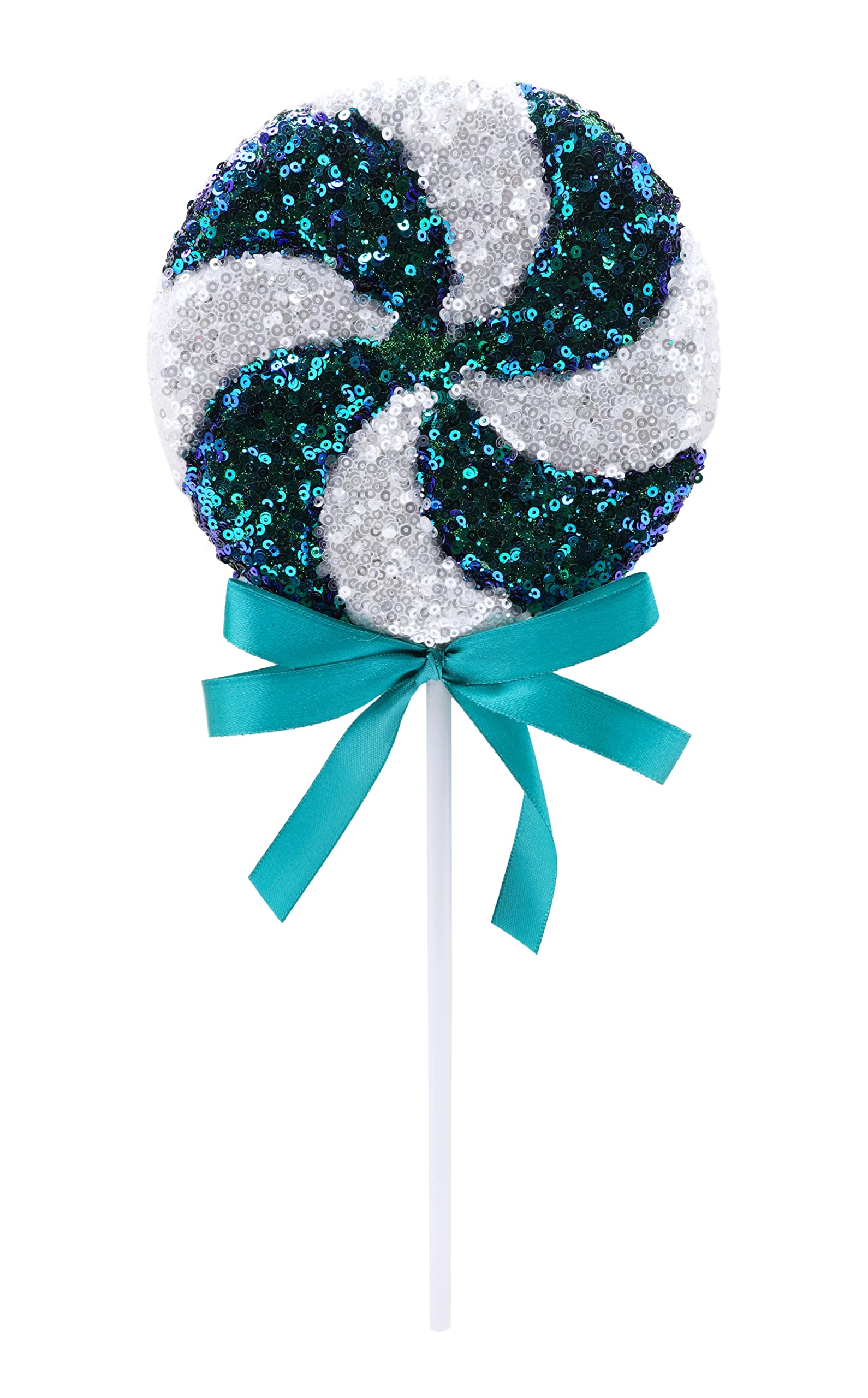 Christmas Concepts® 360mm (14.2") Giant Sparkly Sequin Lollipop Christmas Decoration – Christmas Tree Ornaments –Turquoise & Blue