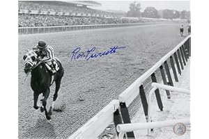 Ron Turcotte Signed Secretariat Horse Racing Triple Crown Victory 8x10 Photo