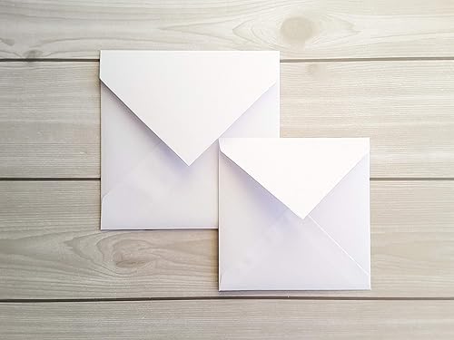 Amazoncom 5x5 6x6 Card Envelopeswhite Square Envelope
