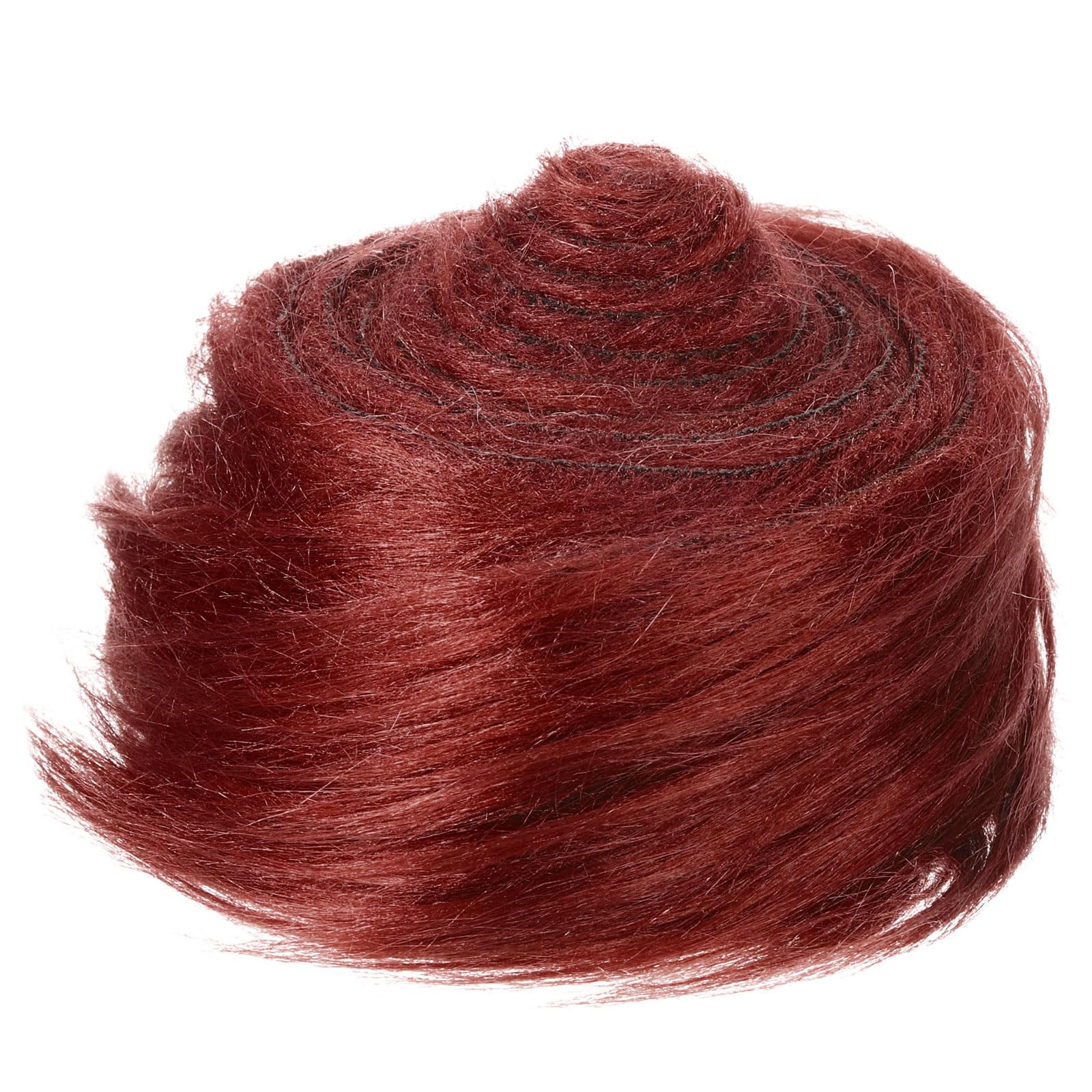 PATIKIL 4.9ft x 2 in Faux Fur Fabric Roll, Plush Precut Strips for DIY Craft Christmas Decoration Cosplay Costume, Burgundy