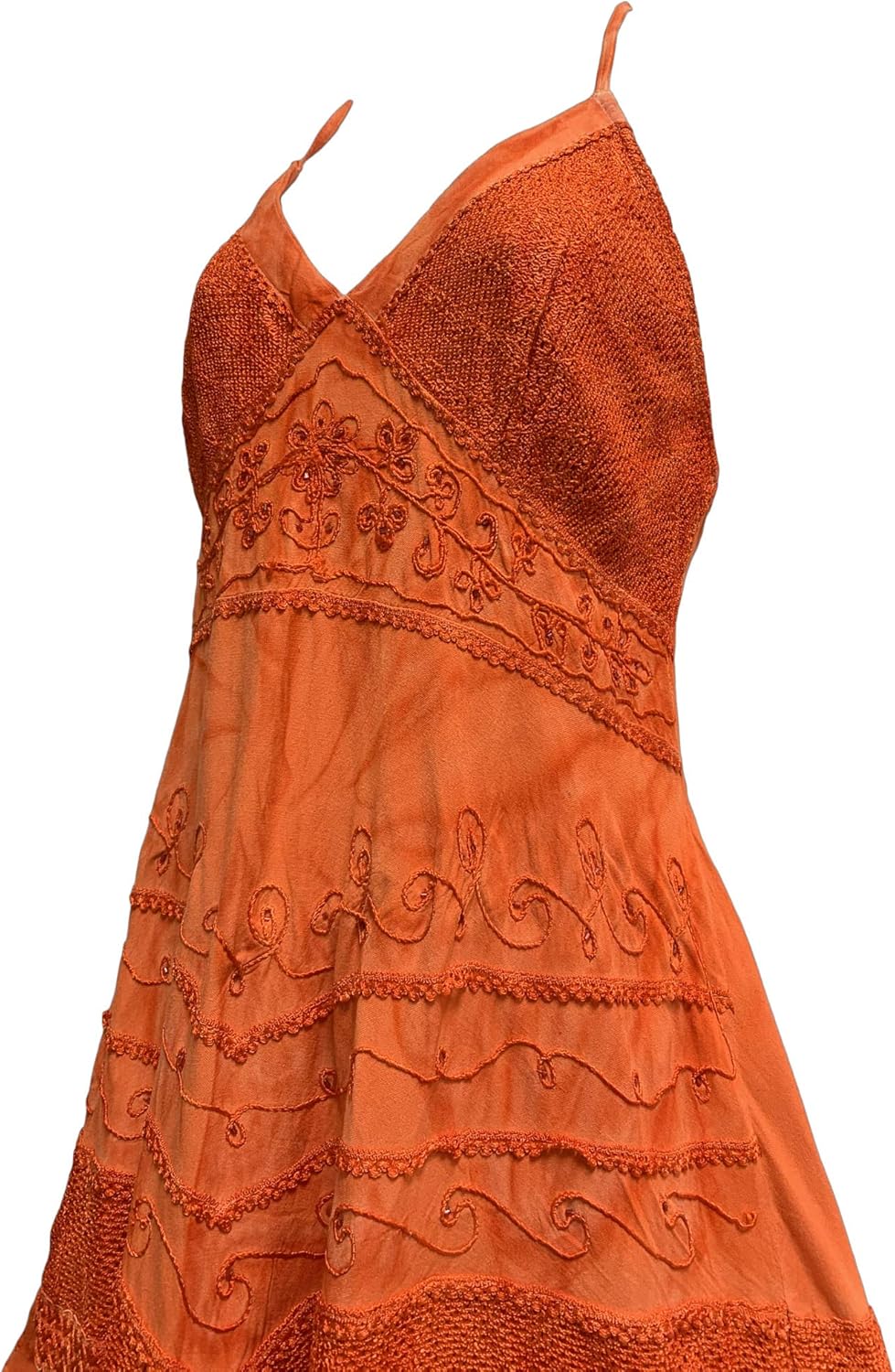 orange cotton dress