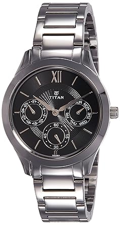 Analog Black Dial Women's Watch-NK2570SM02