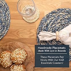 KAZI Essentials Boho Round Woven Placemats – Set