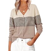 ZESICA Women's Wool Blend Lightweight Cardigan Sweaters 2026 Fall Outfits | Button, V Neck, Open Front Sweaters, Long Sleeve, Daily Knitwear, Business Casual, Layering Piece for Fall, Winter Clothing