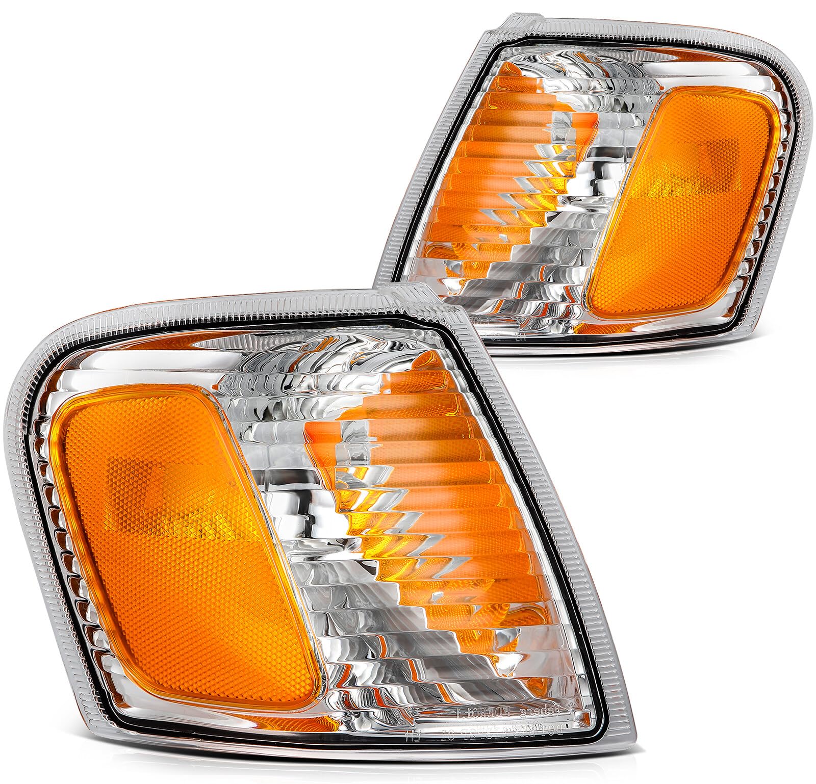 Photo 1 of LBRST Headlight Assembly Compatible With 2001-2003 for ford Explorer Sport 2001-2005 for Explorer Black Housing Amber Reflector Driver and Passenger Side Headlamp FO2520164 FO2521164