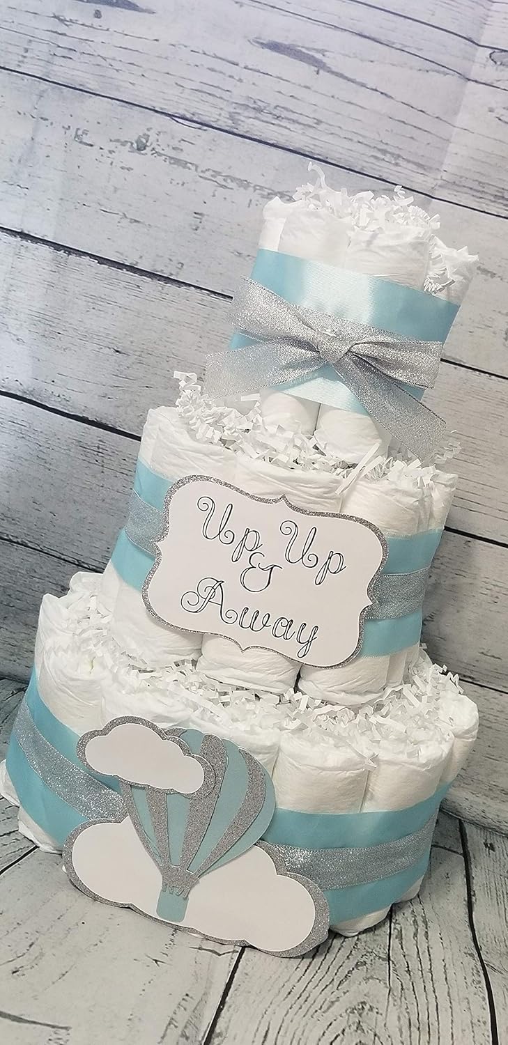 hot air balloon diaper cake