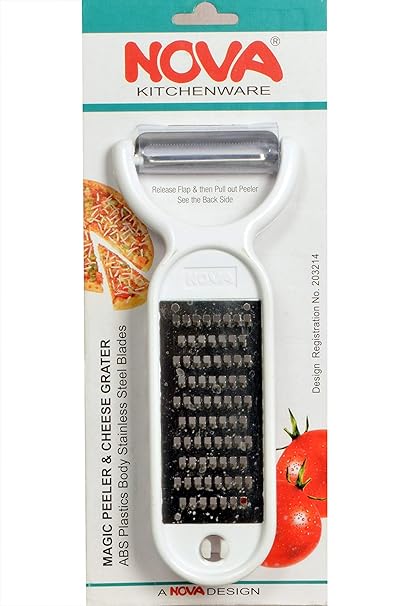 NOVA Peeler and Cheese Grater, White