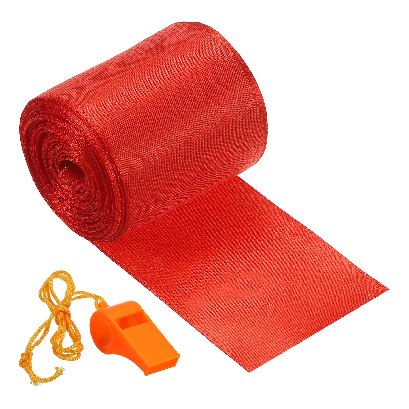 Photo 1 of PATIKIL Finish Line Satin Ribbon 26ft x 2in, Polyester Fabric Tape with Whistle for Outdoor Athletics Sprint Running Race Sport
