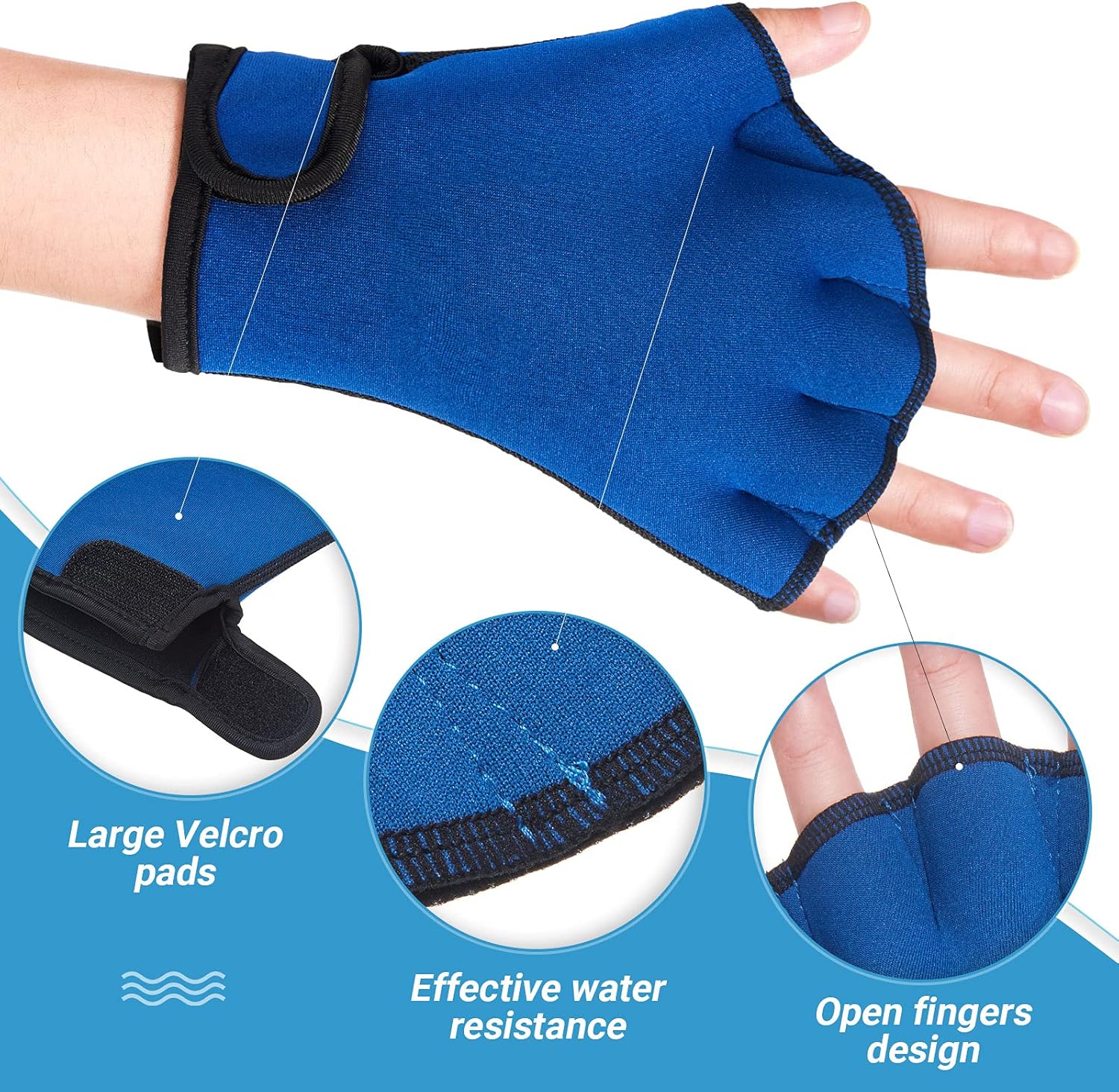 Skylety 3 Paris Swim Gloves Aquatic Fitness Water Resistance Training Gloves Aquatic Fit Webbed Glove for Men and Women Helping Upper Body Resistance : Sports & Outdoors