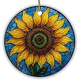 Rigufu 2025 Christmas Ornament – Sunflower Ornament, Bright Floral Holiday Tree Decoration, Nature Inspired Keepsake Gift