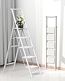 COROCO 5 Step Ladder, Folding Step Stool with