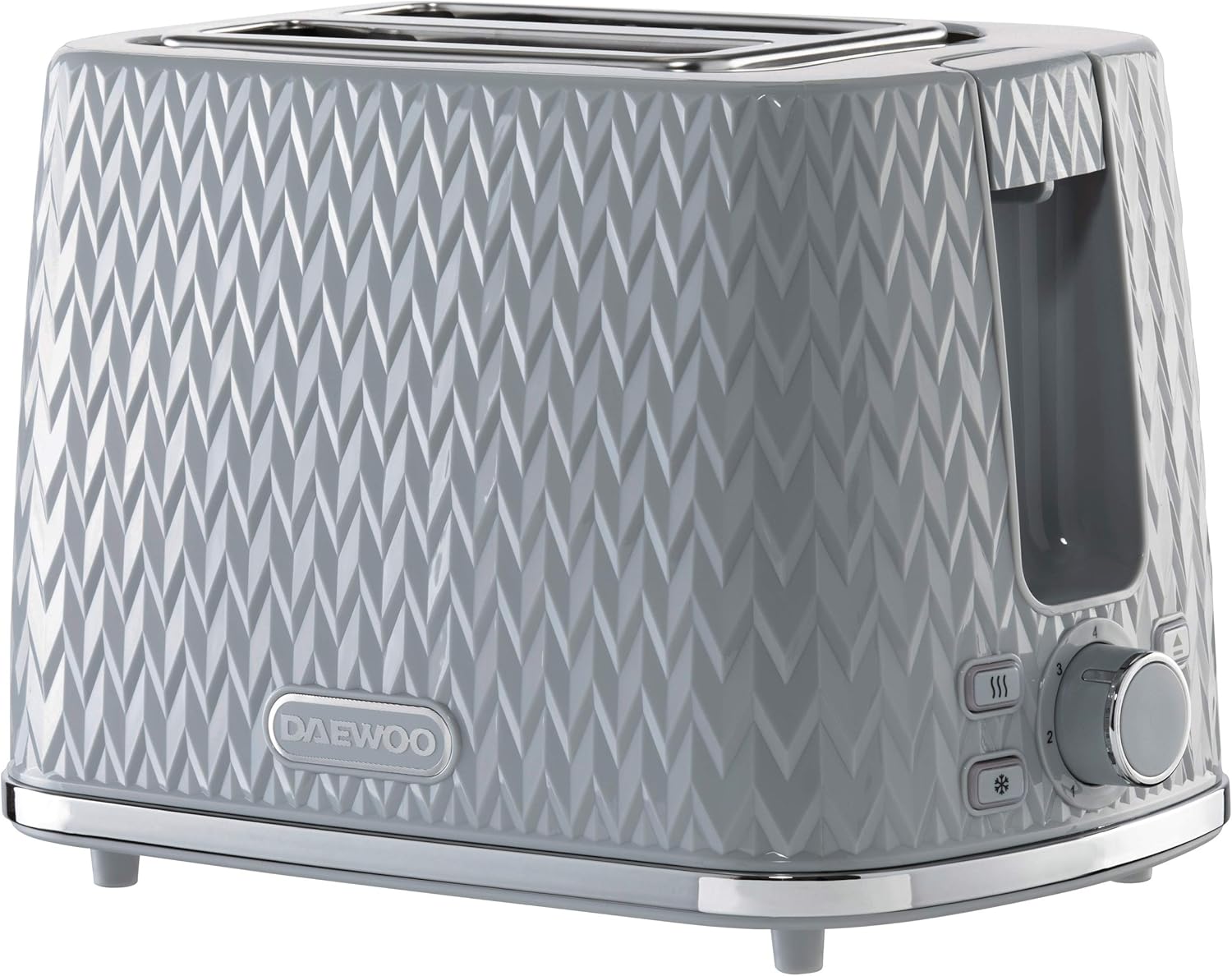 Daewoo Argyle 2 Slice Patterned Toaster Reheat, Defrost & Cancel