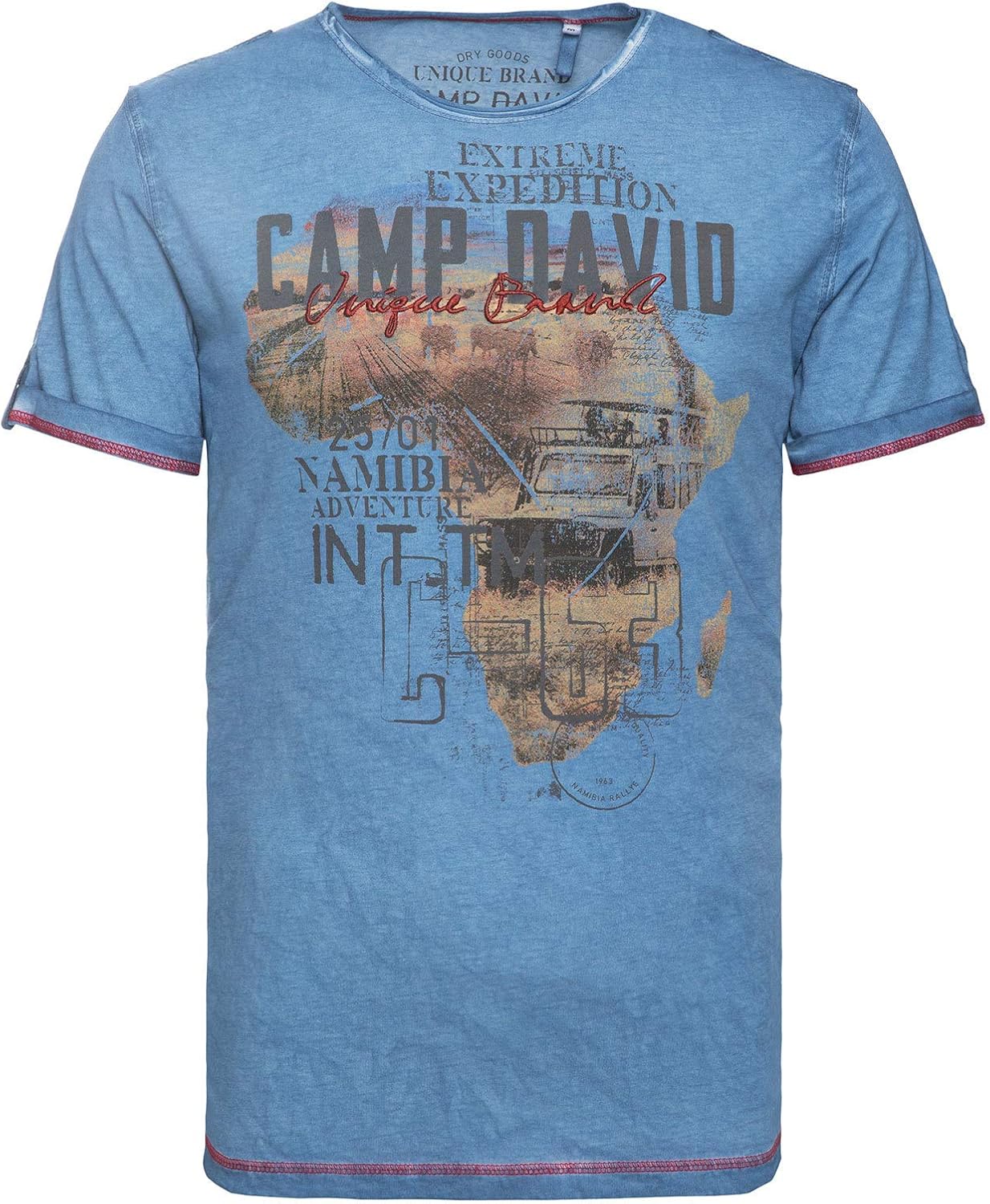 Camp David Herren TShirt mit Farbschattierungen Just let Things Happen