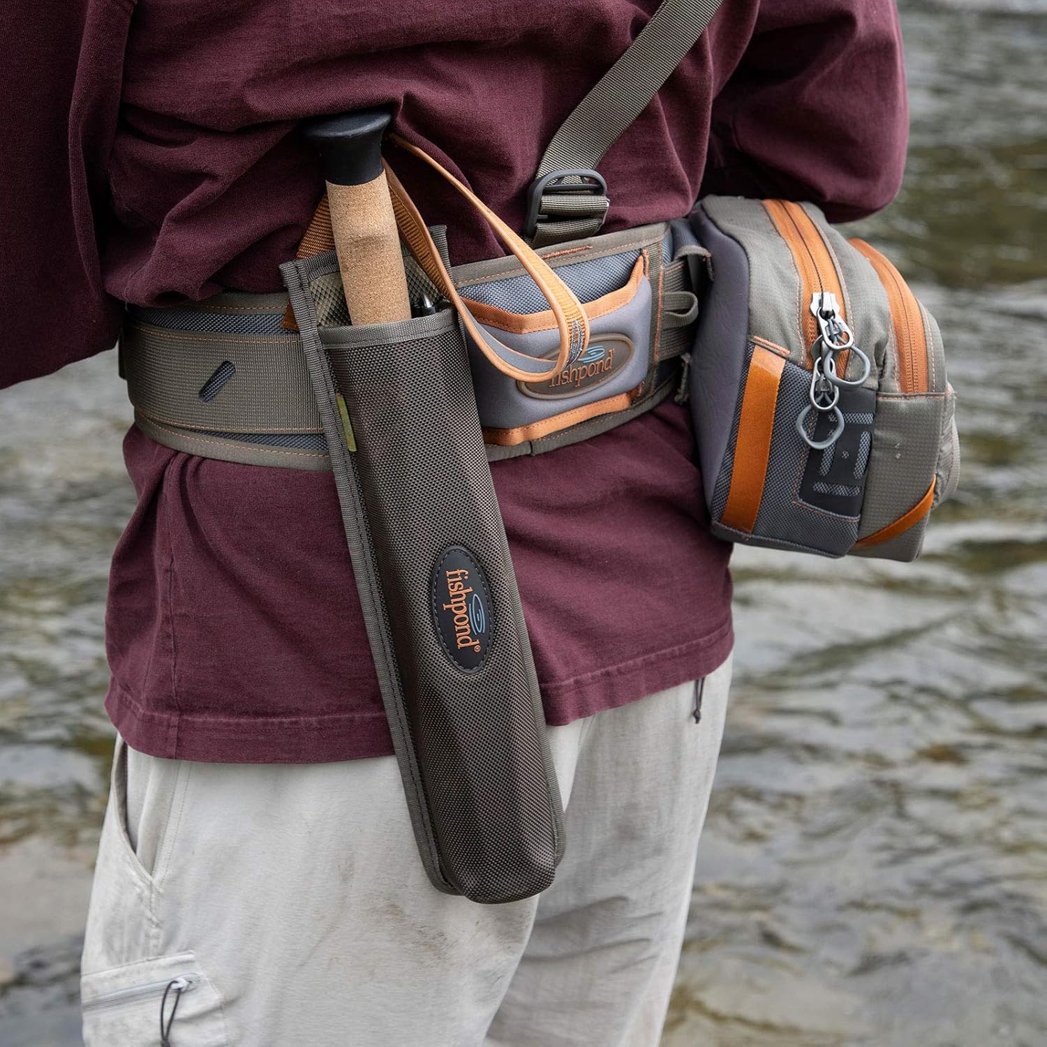 wading belt net holder