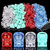 ATOMUS Tattoo Ink Cups Disposable Skull Tattoo Pigment Caps with Square Base Ink Caps for Tattooing Makeup Pigment Ink Tattoo Ink Holder Tattoo Supplies (100pcs)