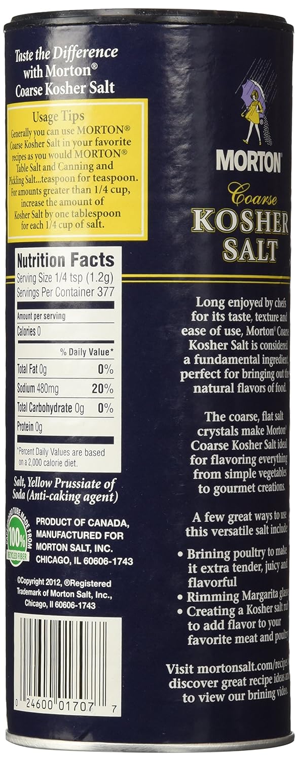 Morton Salt Coarse Kosher Salt, 16 oz : Grocery & Gourmet Food