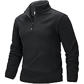 33,000ft Men's Quarter-Zip Polar Fleece Jacket, Long Sleeve Half Zip Fleece Pullover Sweaters Thermal Golf Sweatshirt