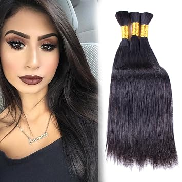 Amazon Com Unprocessed Brazilian Silky Straight Human Hair Bulk