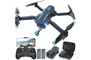 HELATT Drone with 1080P FPV Camera, Drone for Kids Adults with One Key Take Off/Land, Altitude Hold, 3D Flip, Waypoint Flight, Gestures Selfie, Gravity Control, 3 Speed, 2 Battery, Mini Drone with Camera for Kids 8-12 10-15, Beginners