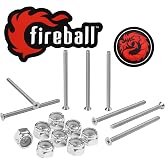 Fireball Dragon Skateboard Hardware Kit - Mounting Screws &amp; Nuts Set for Longboard Skateboard &amp; Cruiser - Ultra Strong Stainless Steel Bolts Designed for Life (8 Bolts, 8 Nuts)