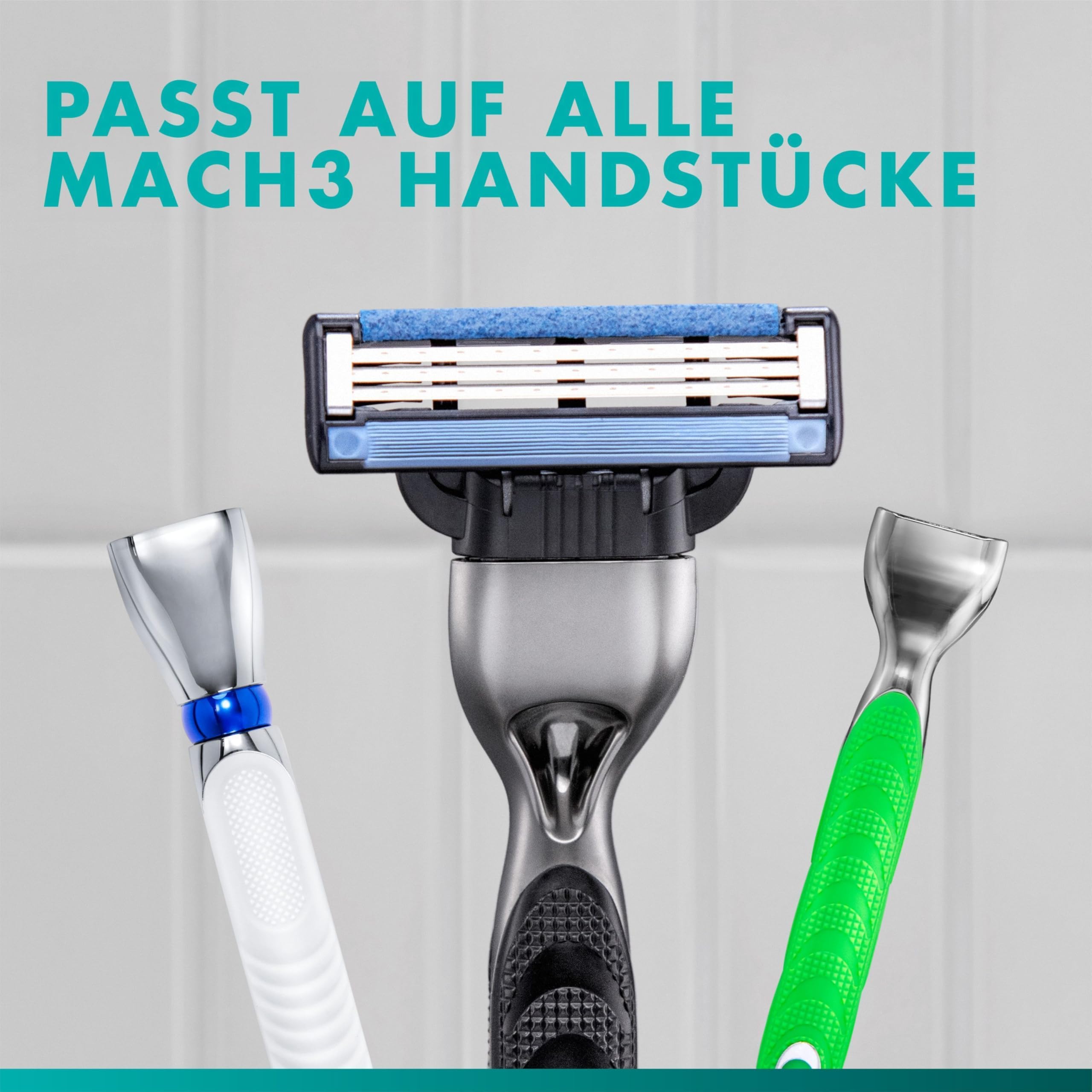 Gillette Mach 3 Klingen Herren, 25 Original Rasierklingen, Blau - Ersatzklingen Männer für Nassrasierer mit Gleitstreifen für Ein Sanftes Gleiten Und Klingenbeschichtung 5