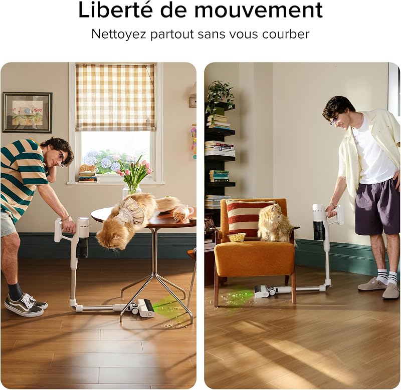 H60 Aspirateur Balai sans Fil, 115 AW, 60 Min d’Autonomie