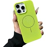 Caseative for iPhone 15 Plus Case, Green | Heat Dissipation Breathable Hollow Mesh Shockproof Magnetic Compatible with MagSafe Wireless Charging