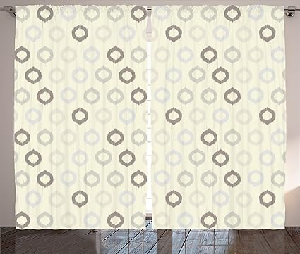 Amazon Com Lunarable Ikat Curtains Ikat Style Ornamental Lines