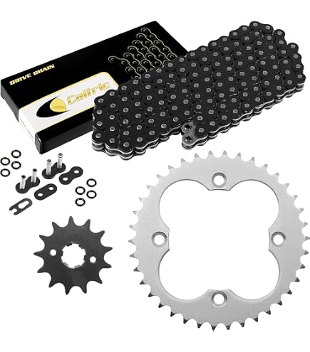 Caltric Drive Chain & Sprocket Kit For Honda TRX250X Fourtrax 1987-1988 - 520 Pitch O-Ring Chain, 13T/38T Sprockets