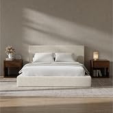 RECCI AirFrame Queen Upholstered Bed Frame with Plush Padded Headboard | Plush Padded Headboard, 360&deg; Soft Foam Surround, Low Profile Cloud Bed Frame, No Box Spring Required, Easy Assembly