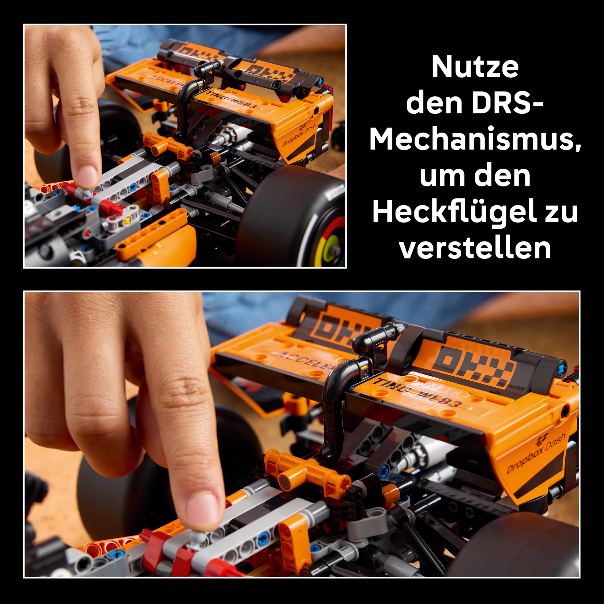 LEGO Technic McLaren MCL39 F1 Rennwagen - Modellbau für Erwachsene - Sammler Set mit V6-Motor, Differential & DRS-Aktivierung - Geschenkidee für Racing- & Motorsport Fans - 42228 6