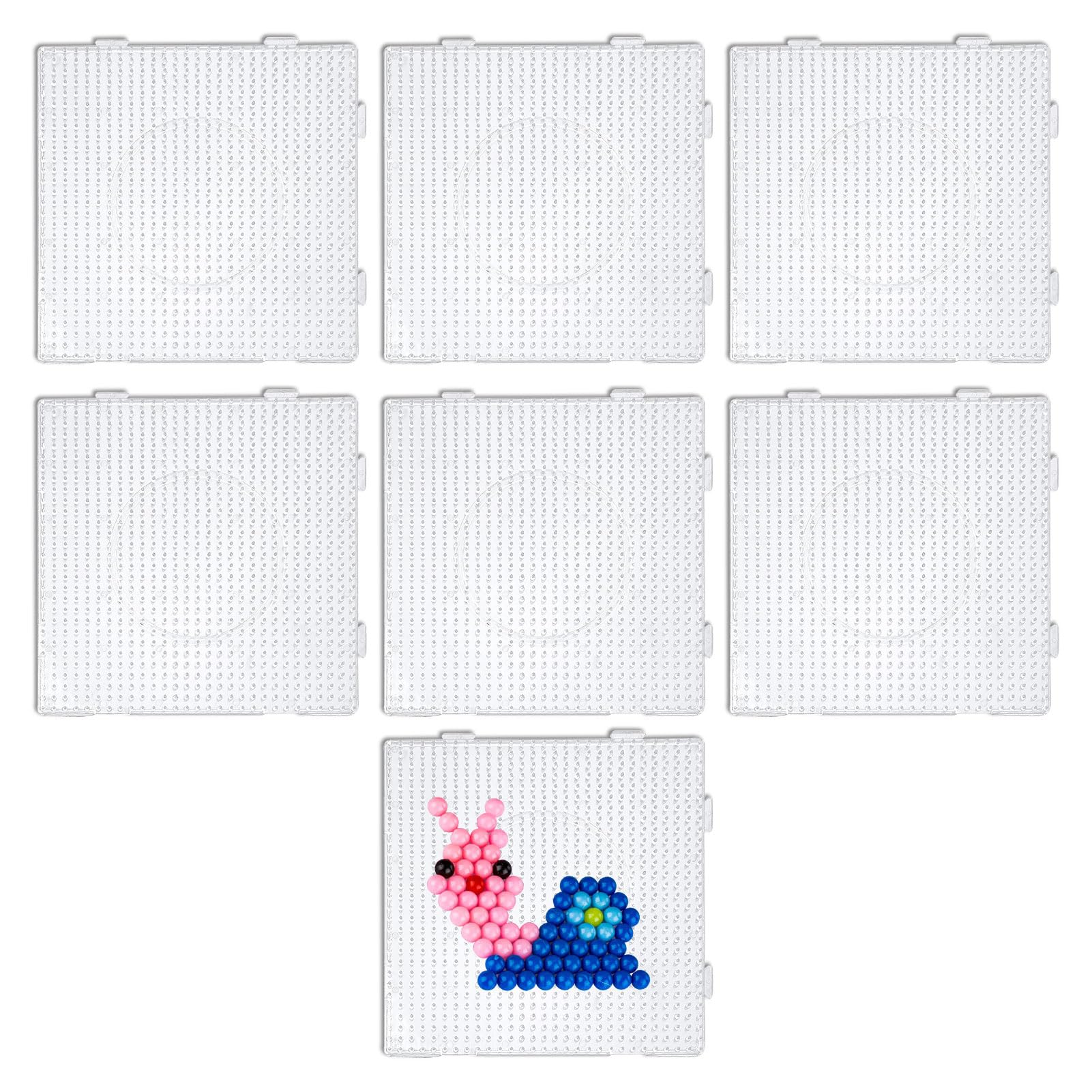6PCS Fuse Pegboards, 5mm Plastic Hama Beads Board for Children DIY Handmade Products
