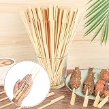 Lanjue 200 Pieces Bamboo Paddle Skewers 25CM Flat Burger Sticks view 3