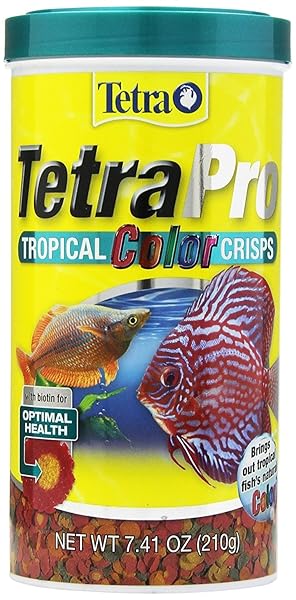TETRAPRO TROPICAL COLOR CRISPS, FISH FOOD WITH NATURAL COLOR ENHANCERS, TROPICAL FISH FOOD, 7.41 OUNCES
