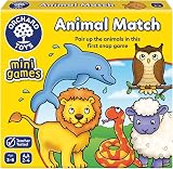 Orchard Toys Animal Match Mini Game Portable Travel Memory 3 6