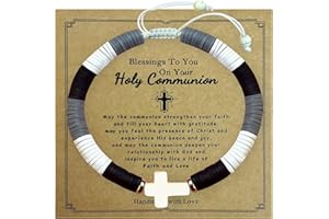 Senfour First Communion Gifts for Girls & Boys, Baptism Gifts Cross Bracelet for Girls,Boys, Kids for Age 3+
