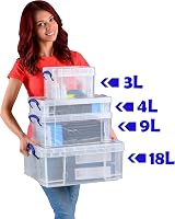 Really Useful Box 9 Litre Plastic Storage Clear 9CCB Brand view 10