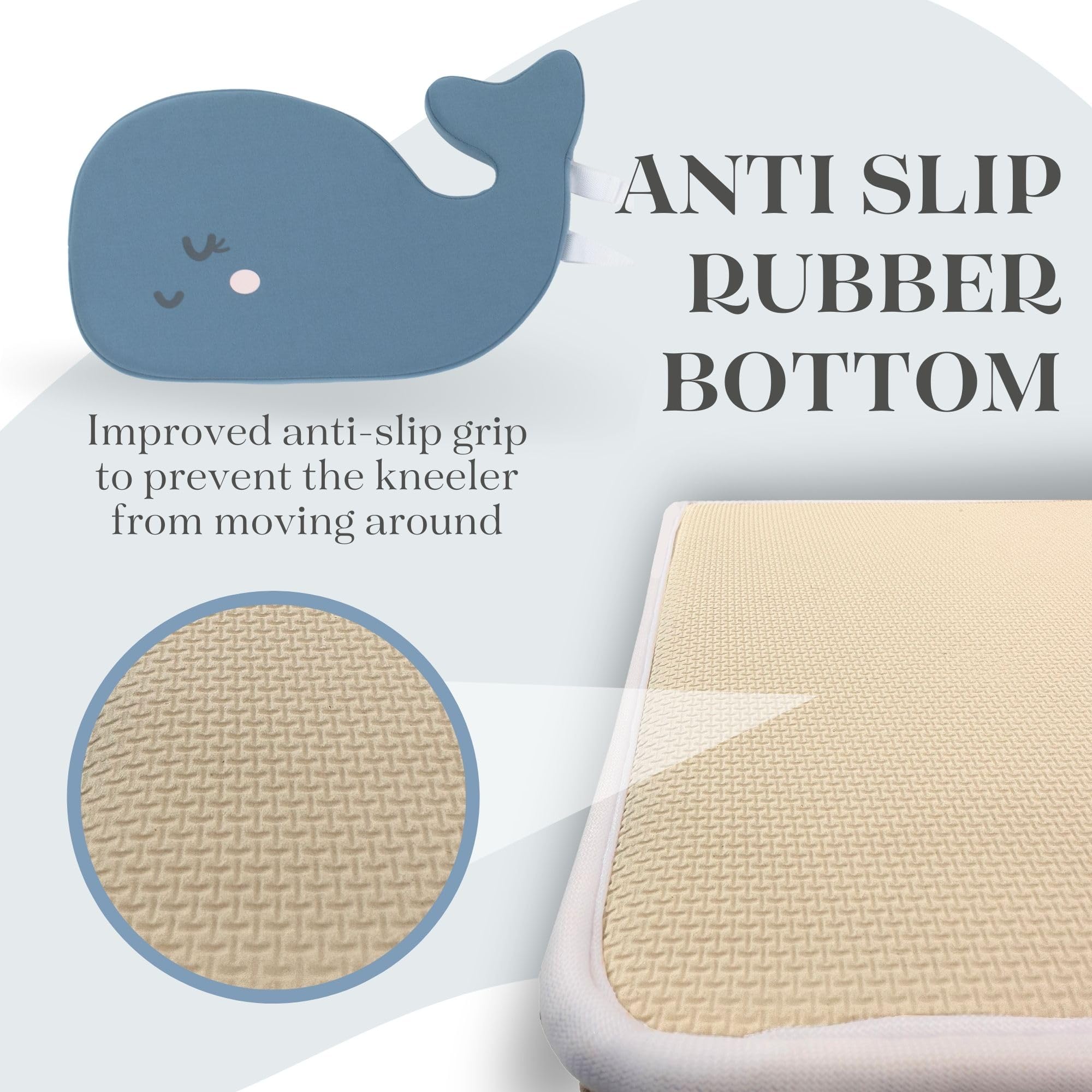 Comfortable Whale Baby Bath Kneeler and Elbow Rest Pad Set Bathtub