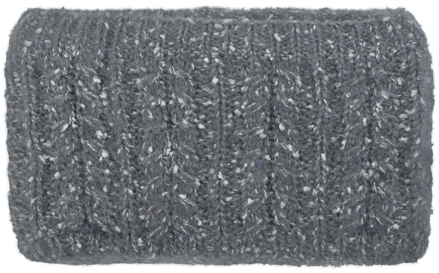 styleBREAKER women wide multifunctional knit headband with plait pattern, fleece lining, tube scarf, headband 04026030, color:Grey