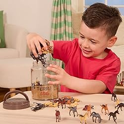 Terra by Battat – 60 Pieces Wild Horses Tube