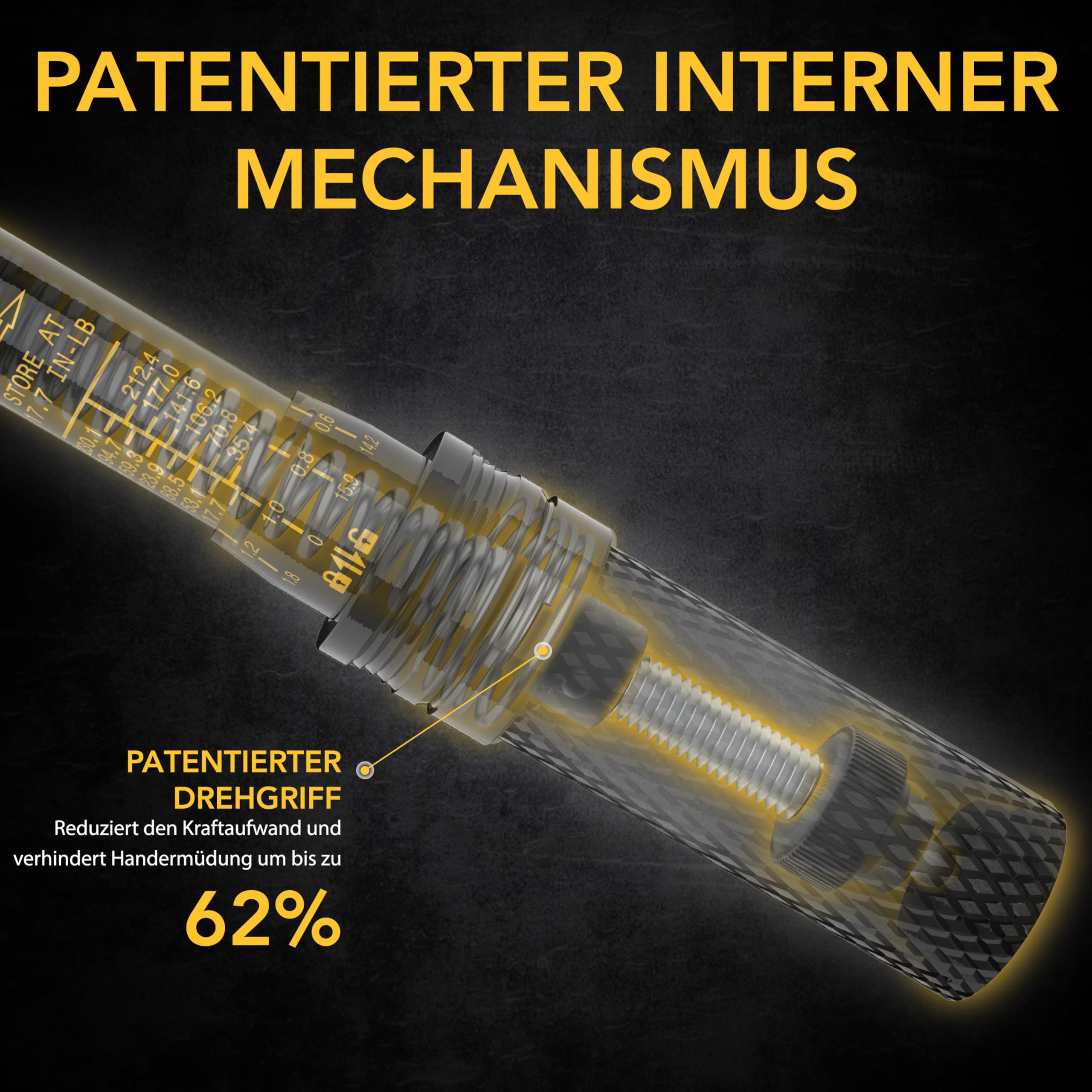 Drehmomentschlüssel Fahrrad & Motorrad, 1/4 Zoll, inklusive 15 teiliges Set Innensechskant Hex und Torx Bits, Messbereich 2-26 Nm mit Verlängerungsstange, torque wrench set Für Rennrad und mehr 5