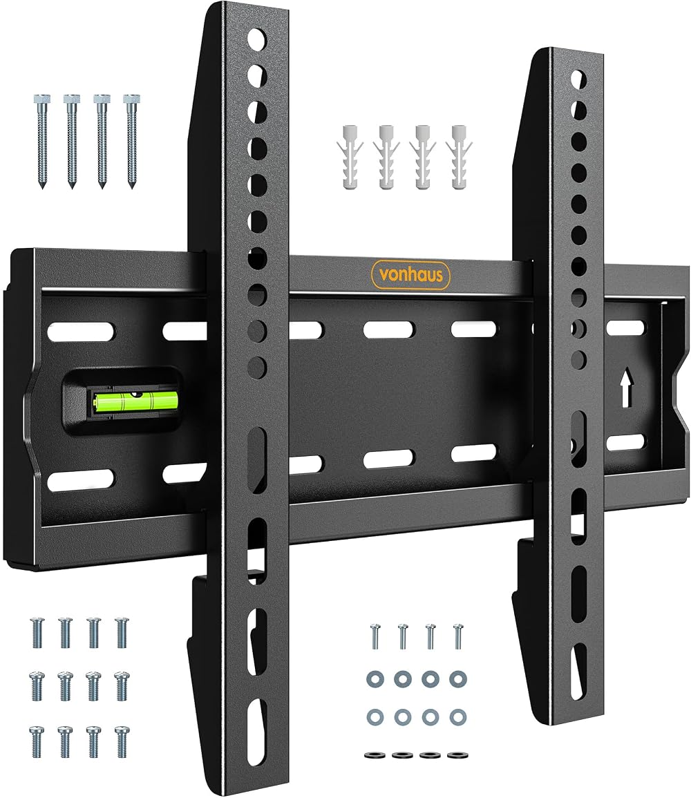 VonHaus TV Wall Bracket 15-50 Inch Ultra-Slim 27mm Flat Mount 40kg