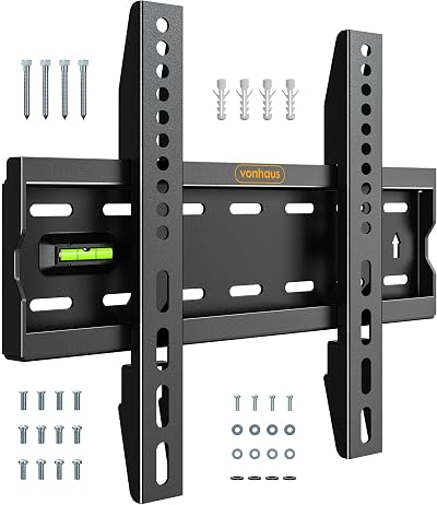 VonHaus TV Wall Bracket 15-50 Inch Ultra-Slim 27mm Flat Mount 40kg