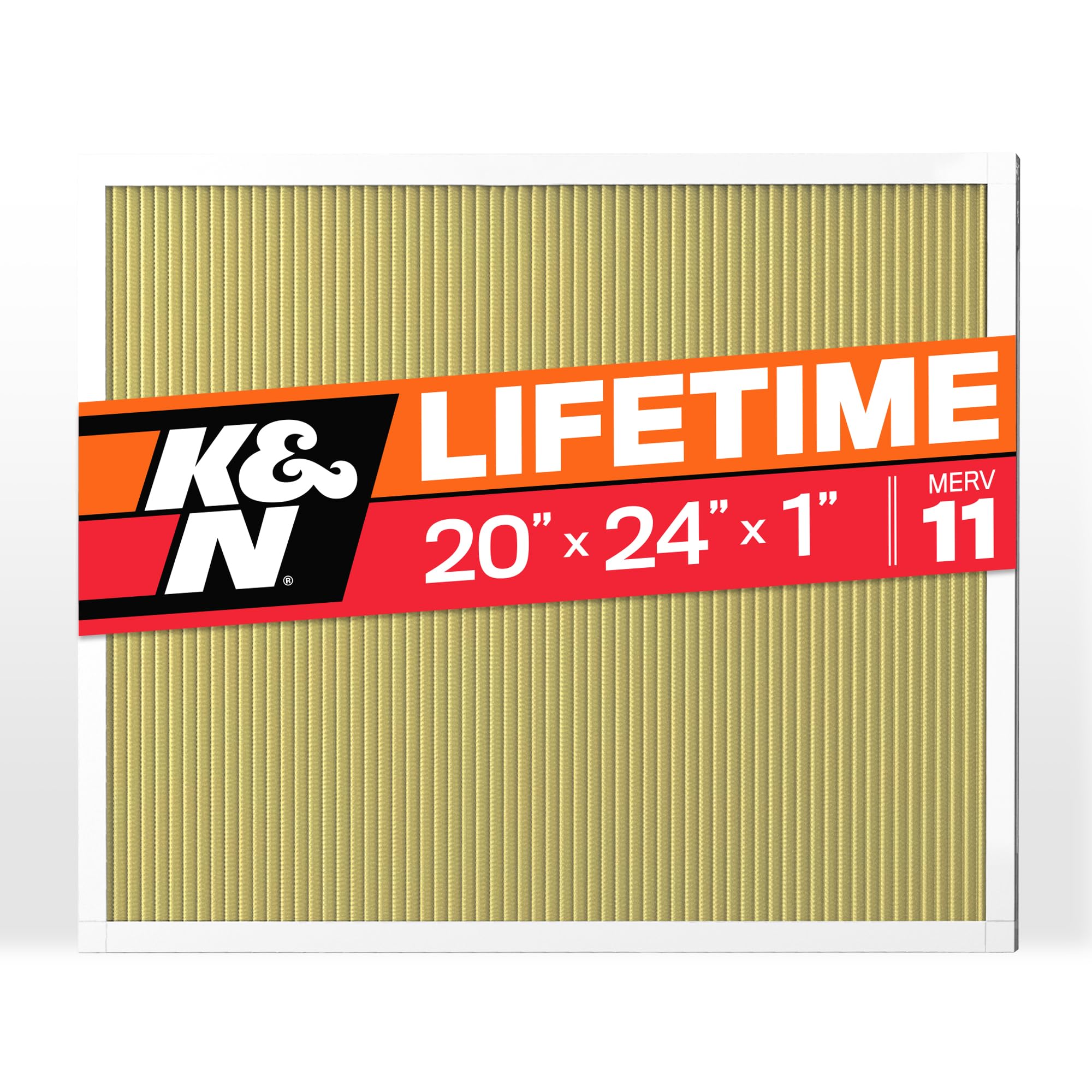 K&N 20x24x1 HVAC Furnace Air Filter, Lasts a Lifetime, Washable, Merv 11, the Last HVAC Filter You Will Ever Buy, Breathe Safely at Home or in the Office (Actual Dimensions.8 x 23.6 x 19.6 inches)