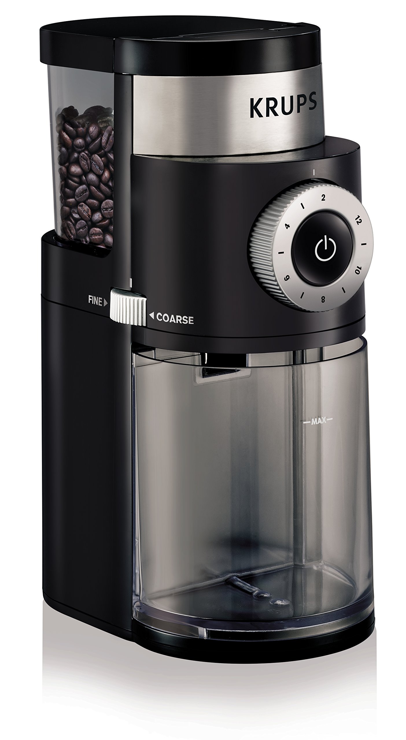 KRUPS 8000035978 GX5000 Professional Electric Coffee Burr Grinder with Grind Size and Cup