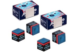 Blue Diamond Billiard Pool Cue Chalk w/Certilogo protection - 4 pcs by Longoni