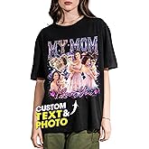 JIX & JOKY Custom Shirt with Picture Custom Mothers Day Shirt for Mom Photo Tshirt with Face Gift for Mothers Day Birthday